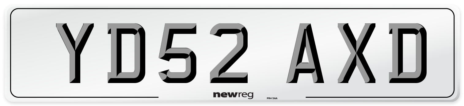 YD52 AXD Number Plate from New Reg